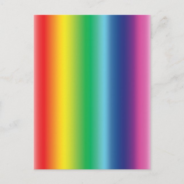 Pride rainbow flag colors gradient pattern modern postcard (Front)