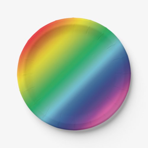 pride rainbow flag colors lgbt lgbtq party paper plates