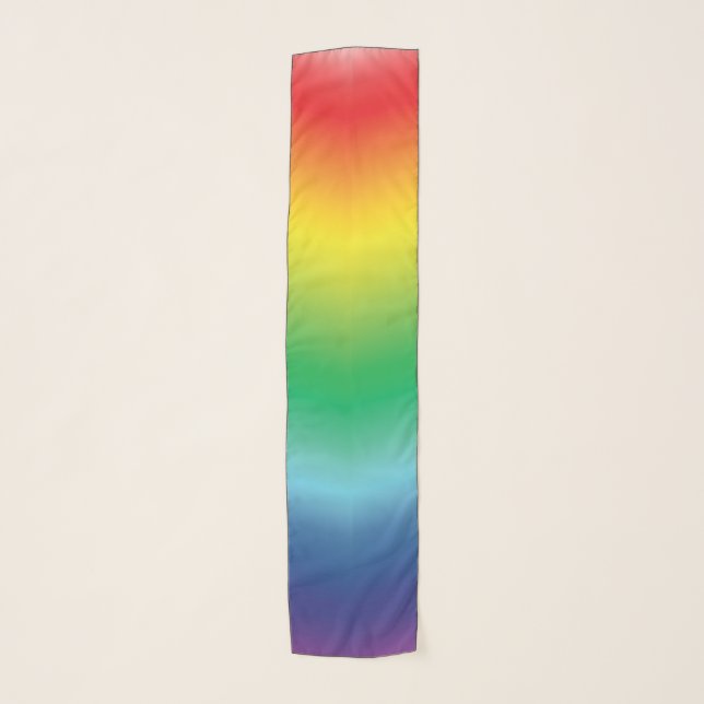 Pride rainbow flag colors lgbt lgbtq pattern scarf (Front)