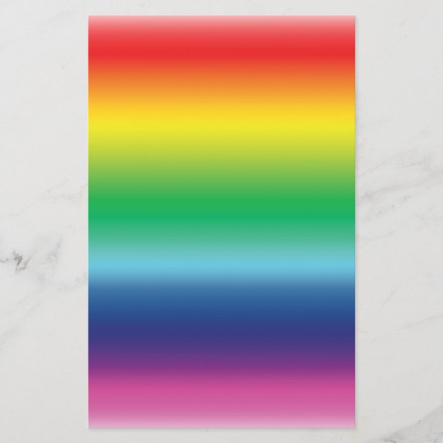 pride rainbow flag colors lgbt stationery (Front)