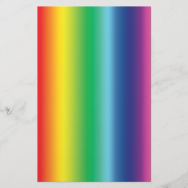 pride rainbow flag colors lgbt stationery (Front)