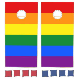 Pride Rainbow Flag Cornhole Set