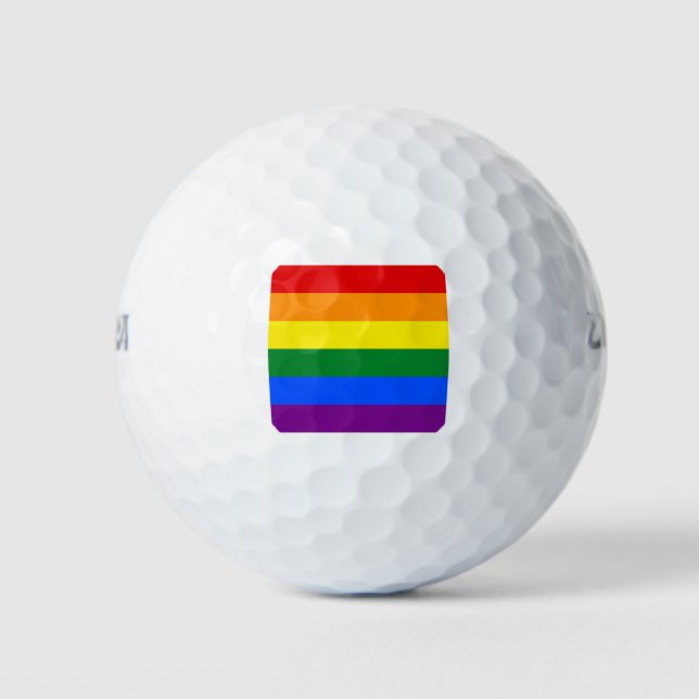 Pride Rainbow Flag Golf Balls (Front)