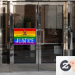 Pride Rainbow Flag / JUSTICE - TVUUC Window Cling