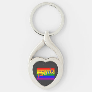 pride rainbow flag keychain