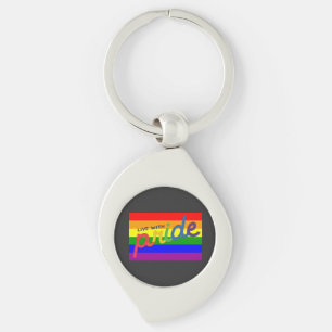 pride rainbow flag keychain