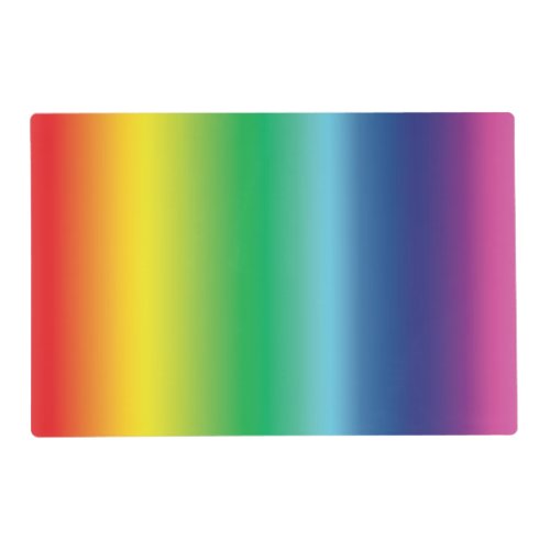 pride rainbow flag lgbtq laminated placemat