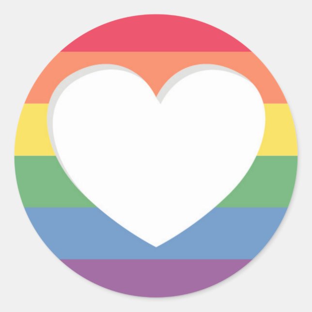 Pride rainbow flag love is love stickers (Front)