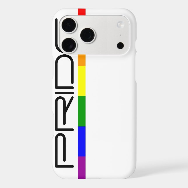 Pride Rainbow Flag Modern and Sleek Pride Design Iphone Case (Back)