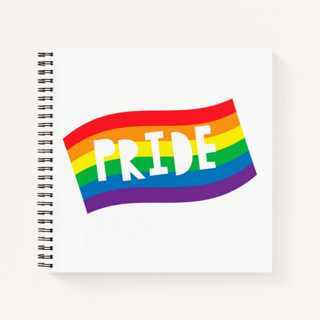 Pride Rainbow Flag Notebook (Front)