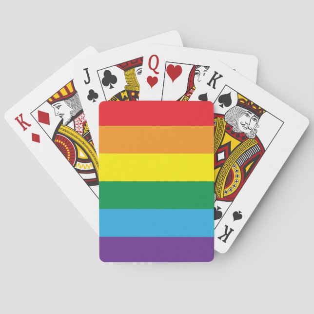 Pride Rainbow Flag Poker Cards (Back)