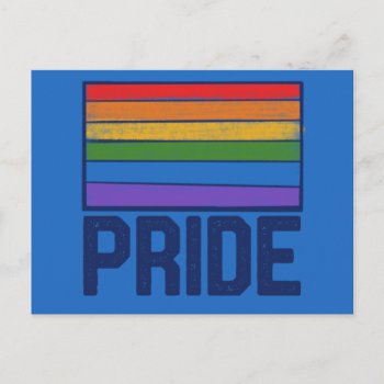 Pride Rainbow Flag Postcard by Vintage_Bubb at Zazzle