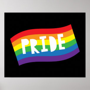 Pride Rainbow Flag Poster