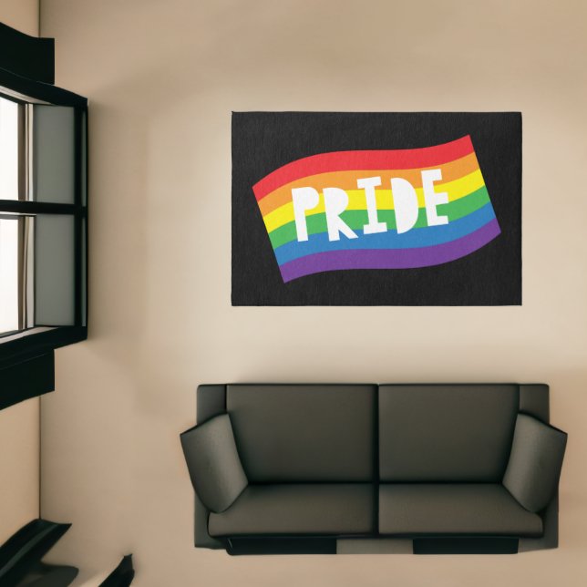 Pride Rainbow Flag Rug (Insitu (Indoor 1))