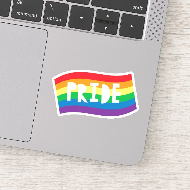 Pride Rainbow Flag Sticker (Detail)