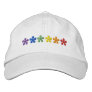 Pride rainbow flowers embroidered baseball cap