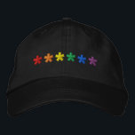 Pride rainbow flowers lgbtq cute modern embroidered baseball cap<br><div class="desc">Pride rainbow flowers lgbtq gay flag cute minimalist modern Embroidered Baseball Cap.
Available in many colors and style options</div>