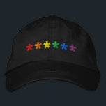 Pride rainbow flowers lgbtq cute modern embroidered baseball cap<br><div class="desc">Pride rainbow flowers lgbtq gay flag cute minimalist modern Embroidered Baseball Cap.
Available in many colors and style options</div>