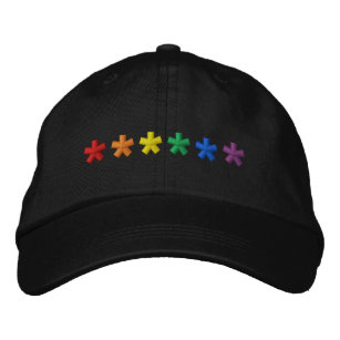 Pride rainbow flowers lgbtq cute modern embroidered baseball cap