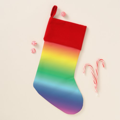 Pride rainbow gay flag colors lgbtq lgbt pattern christmas stocking