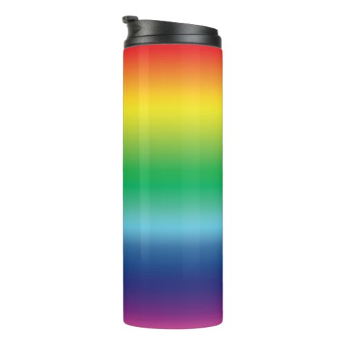 Pride rainbow gay flag colors lgbtq lgbt pattern thermal tumbler