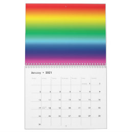Pride rainbow gradient colors gay lgbt flag cool calendar