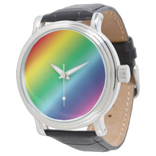 Pride rainbow gradient colors pattern modern lgbtq watch