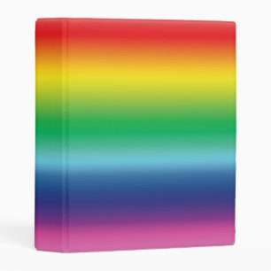 Pride rainbow gradient colors pattern modern mini binder