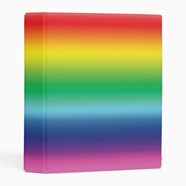 Pride rainbow gradient colors pattern modern mini binder (Front/Spine)