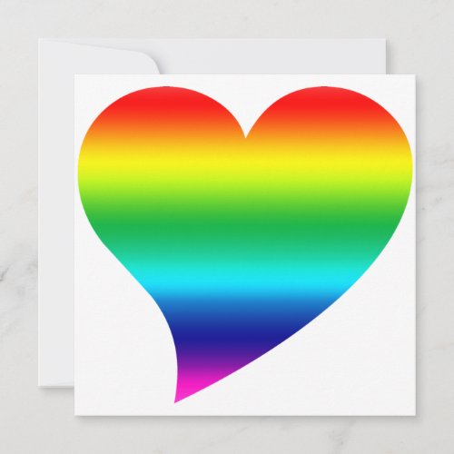 pride rainbow gradient heart Valentines day card