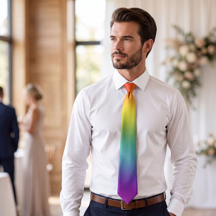 Pride Rainbow Gradient Ombre Neck Tie