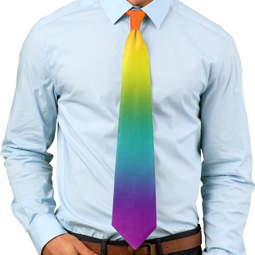 Pride Rainbow Gradient Ombre Neck Tie