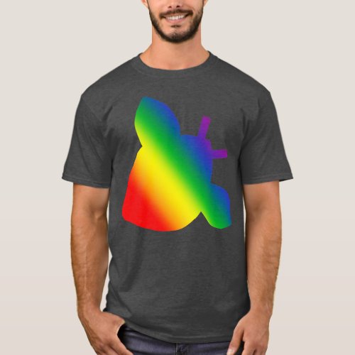 Pride Rainbow Gradient Silhouette Bee T_Shirt