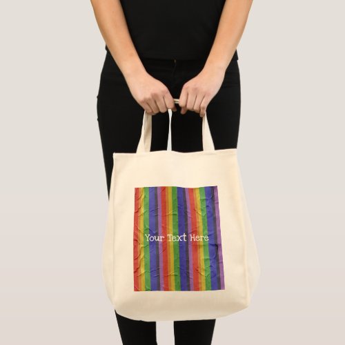 Pride Rainbow Grunge Pattern Tote Bag