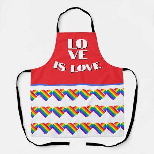Pride Rainbow Heart Apron