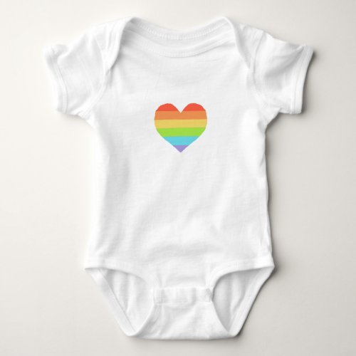 Pride Rainbow Heart Baby Bodysuit