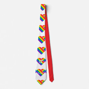 Pride Rainbow Heart Neck Tie