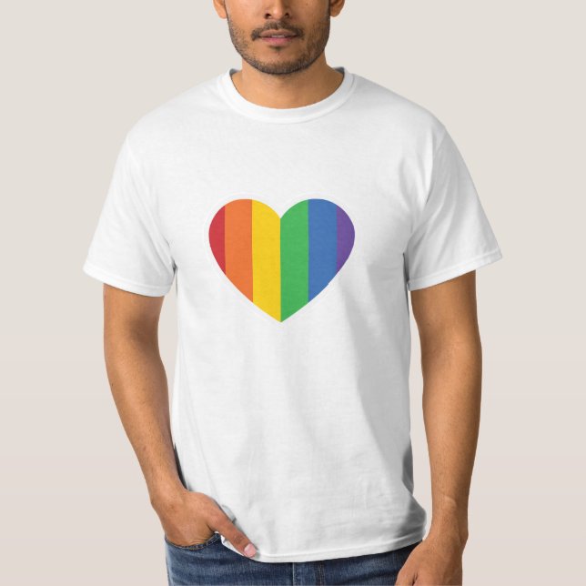 PRIDE Rainbow Heart Tee (Front)