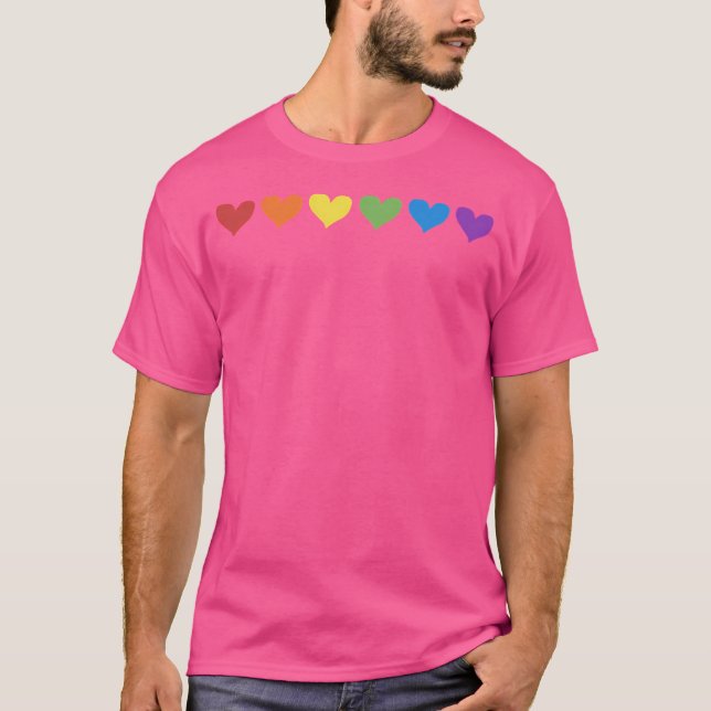 Pride Rainbow Hearts T-Shirt (Front)