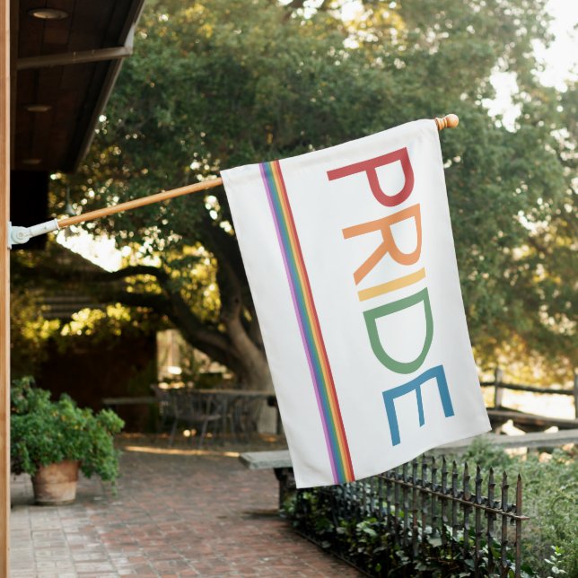 PRIDE Rainbow House Flag (In SItu)