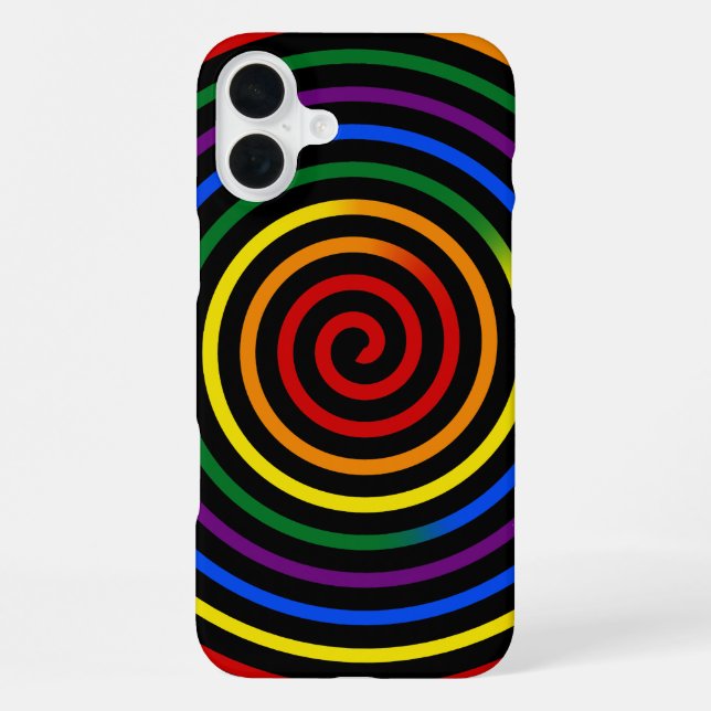 Pride Rainbow Hypnotized Iphone Case (Back)