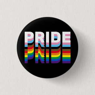 Pride rainbow inclusive diversity lgbtq typography button