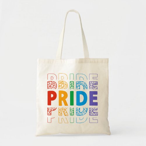 Pride Rainbow Leopard Print Tote Bag