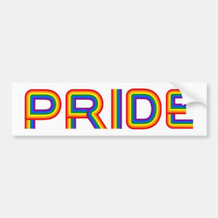Pride Rainbow Letters Bumper Sticker