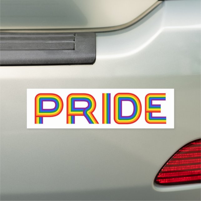 Pride | Rainbow Letters Car Magnet (In Situ)