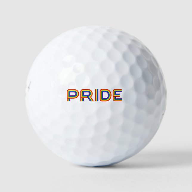 Pride | Rainbow Letters Golf Balls (Front)