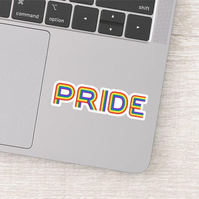 Pride | Rainbow Letters Sticker (Detail)