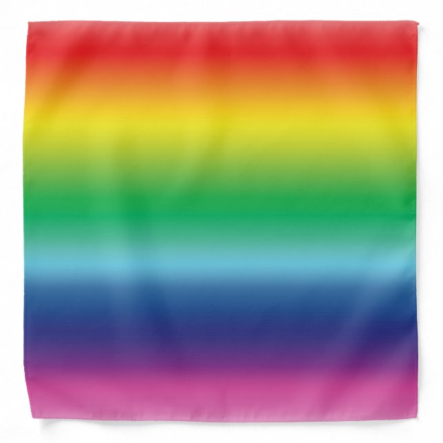 Pride rainbow lgbt gay flag colors pattern bandana (Front)