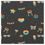Pride Rainbow LGBT Gay Queer One Love Pattern Fabric