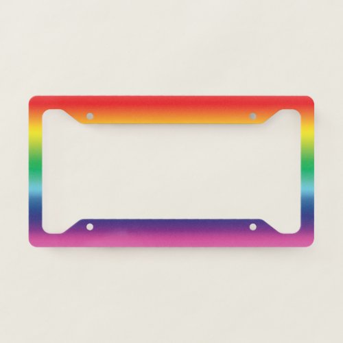 Pride rainbow lgbtq colors car License Plate Frame
